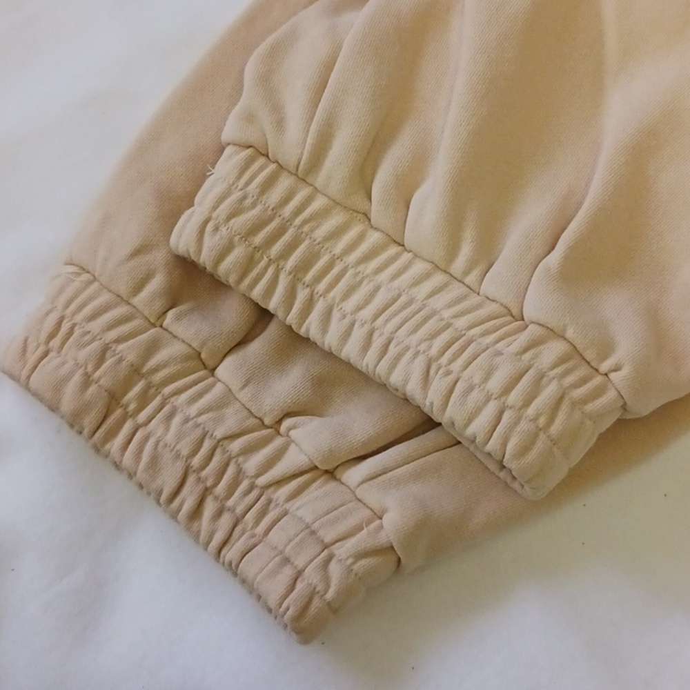 SUPERDOWN French Terry Joggers, Light Yellow/cream, Size L - Picture 6 of 11